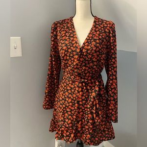 Rose print dress